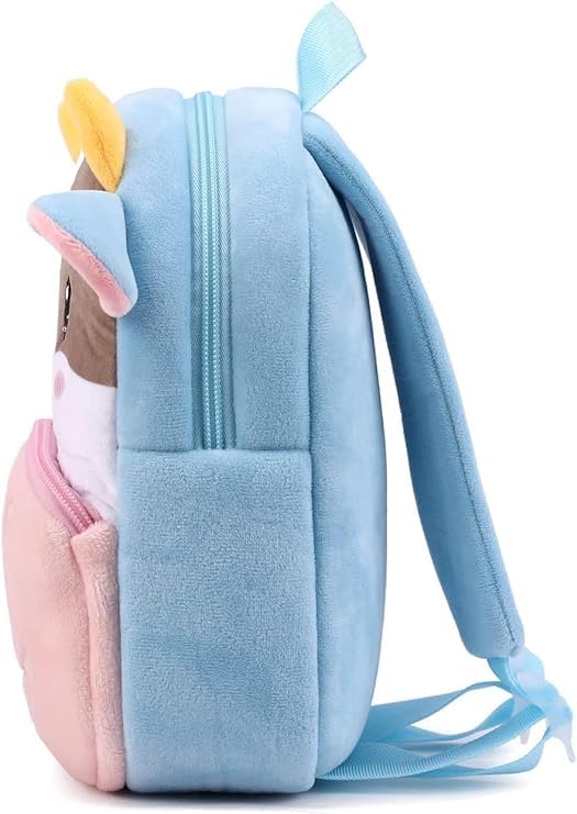 Frantic Soft Cute Kids School Bag Picnic 2 Compartment Backpack(Pink_Cow_2024_B) - Image 4