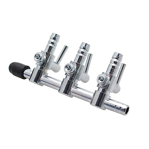 TAODAN 2PCS 3-Way Aquarium Metal Gang Manifold Air Line Control Valve Air Tap Air Splitter Stainless Steel Air Flow Splitter Pump Lever Valve - Image 2