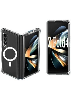Generic Clear Galaxy Case for Samsung Galaxy Z Fold 4, Compatible with MagSafe Wireless Charging, Ultra Slim Shockproof Clear Cover  - Image 2