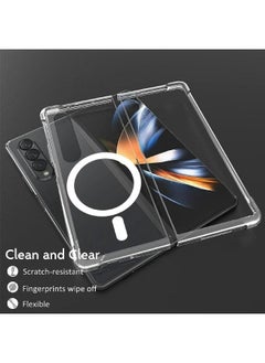Generic Clear Galaxy Case for Samsung Galaxy Z Fold 4, Compatible with MagSafe Wireless Charging, Ultra Slim Shockproof Clear Cover  - Image 3