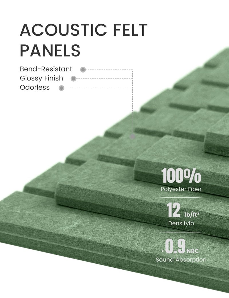 Fluxynara Large Felt Bulletin Board 36"x24" Cork Board Alternative - 6 Pack with 40 Safe Removable Adhesive Tabs, Cork Boards for Walls for Home Office Classroom Pin Board-Moss Green - Image 4