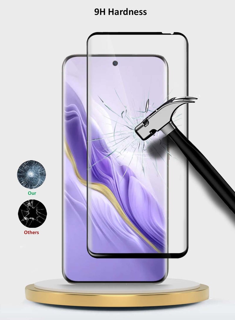 Wtech Honor Magic6 5G 2024 Premium Edge-Pro Series Full Glue Full Cover Tempered Glass Screen Protector - Clear/Black - Image 3