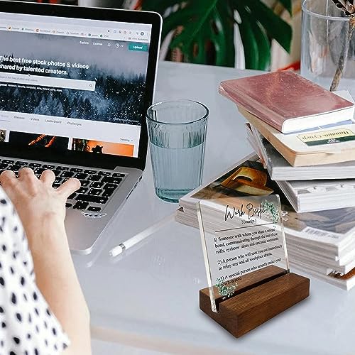 vizuzi Work Bestie Gifts for Women Coworker Leaving Gifts for Women Funny Sarcastic Farewell Gifts for Coworkers Leaving Going Away Gift Good Luck Gifts for Coworker Woman Colleague Co Workers ZDS6 - Image 3