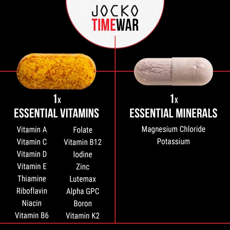Jocko Fuel TIME WAR  Multivitamin for Men  Women NAD Supplement for Healthy Aging Heart Bone  Eye Health Essential Vitamins and Minerals Supports Stress Relief  Energy Levels  30 Day Supply - Image 4