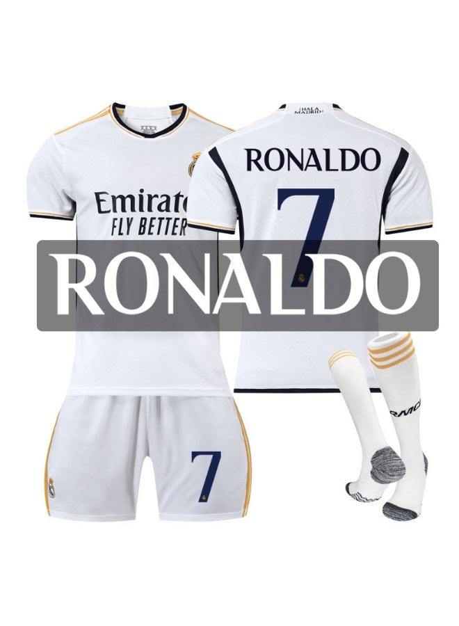 Real Madrid football jerseys and shorts sets, breathable and quick-drying sports uniforms, football team jerseys, men's and women's youth teams, multiple sizes and colors, for training, matches and street wear - Image 1