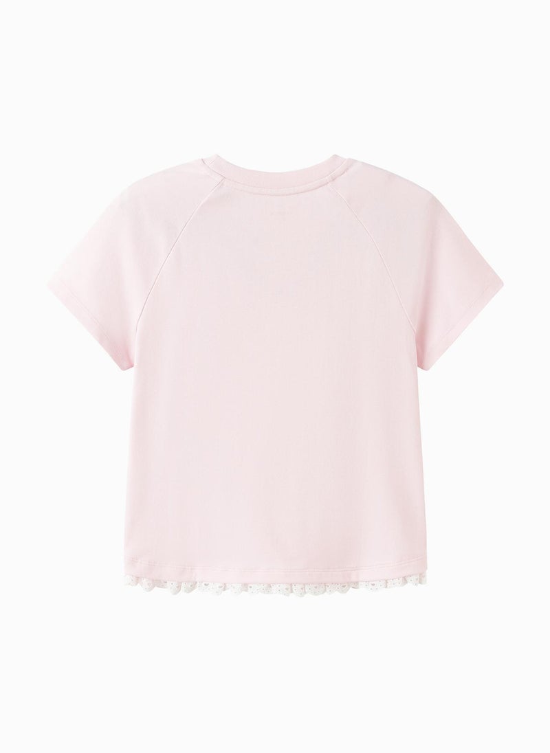 Balabala Kids Girls Round neck short-sleeved T-shirt - Image 2