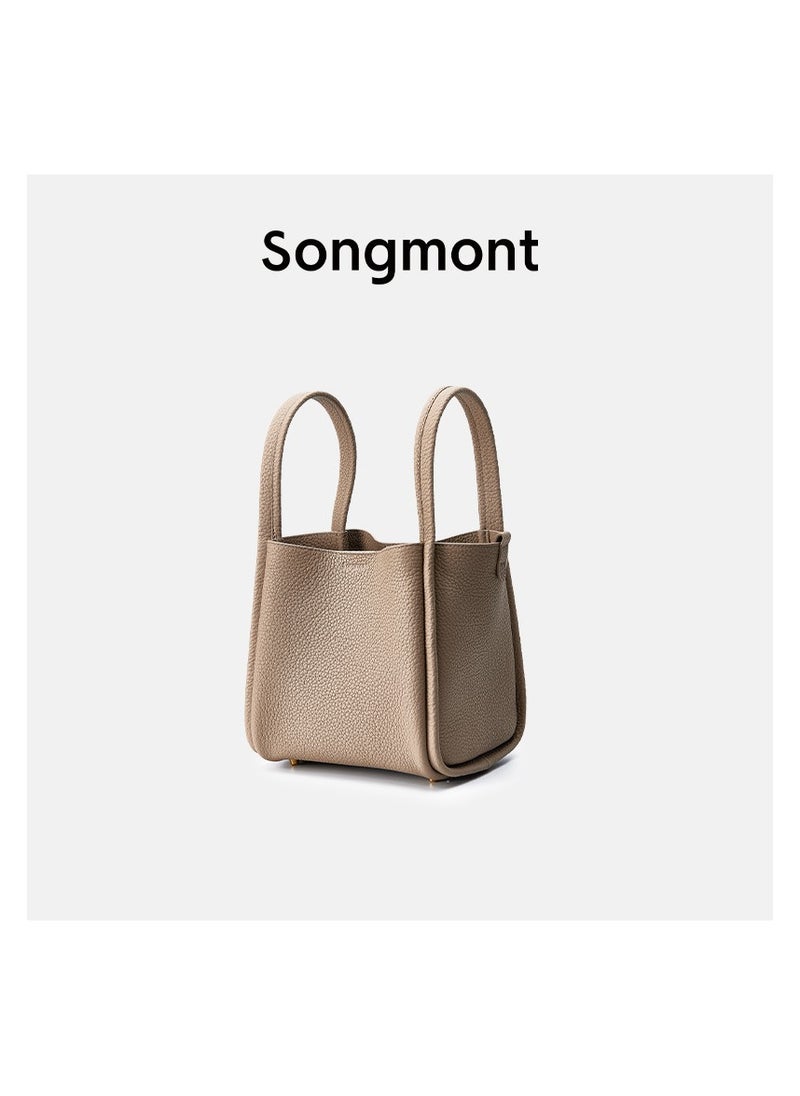 سونغمونت Mountain Pine Small u0026 Medium Basket Bag Lock Closure, Genuine Leather, Large Capacity Tote for Women  - Image 1