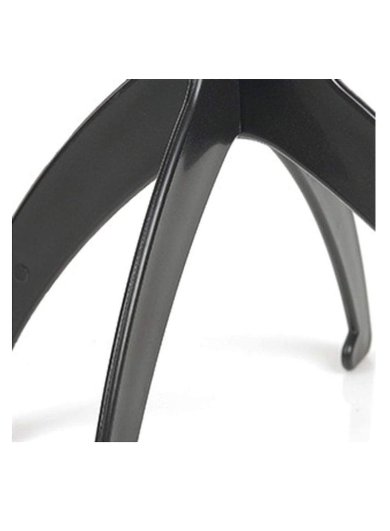 إستيل حامل شعر مستعار قطع من البلاستيك المتين القابل للطي وحامل شعر مستعار قابل للطي أداة عرض قطع الشعر المستقرة حامل شعر مستعار مجفف (أسود) - Image 5