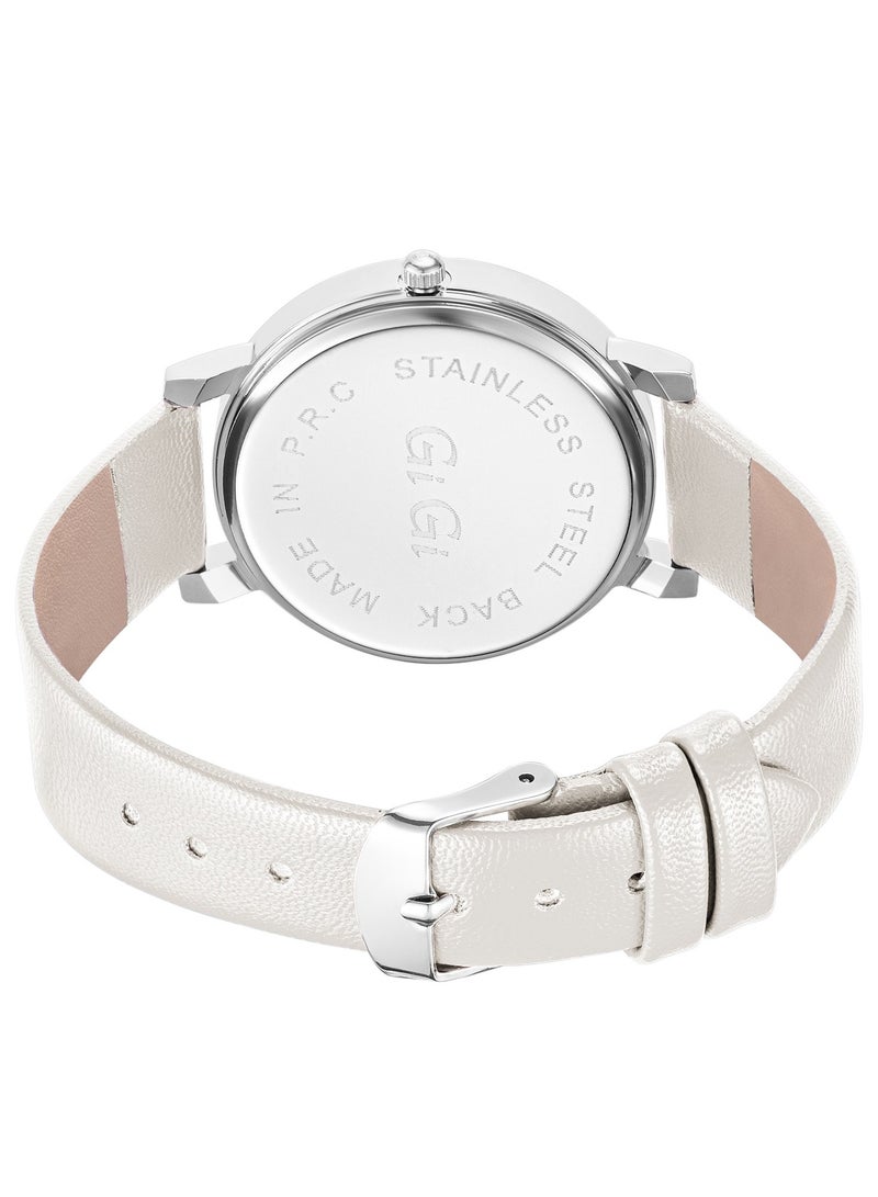 جيجي ساعة يد نسائية من جيجي انالوج بسوار جلدي وكريستال - Image 3