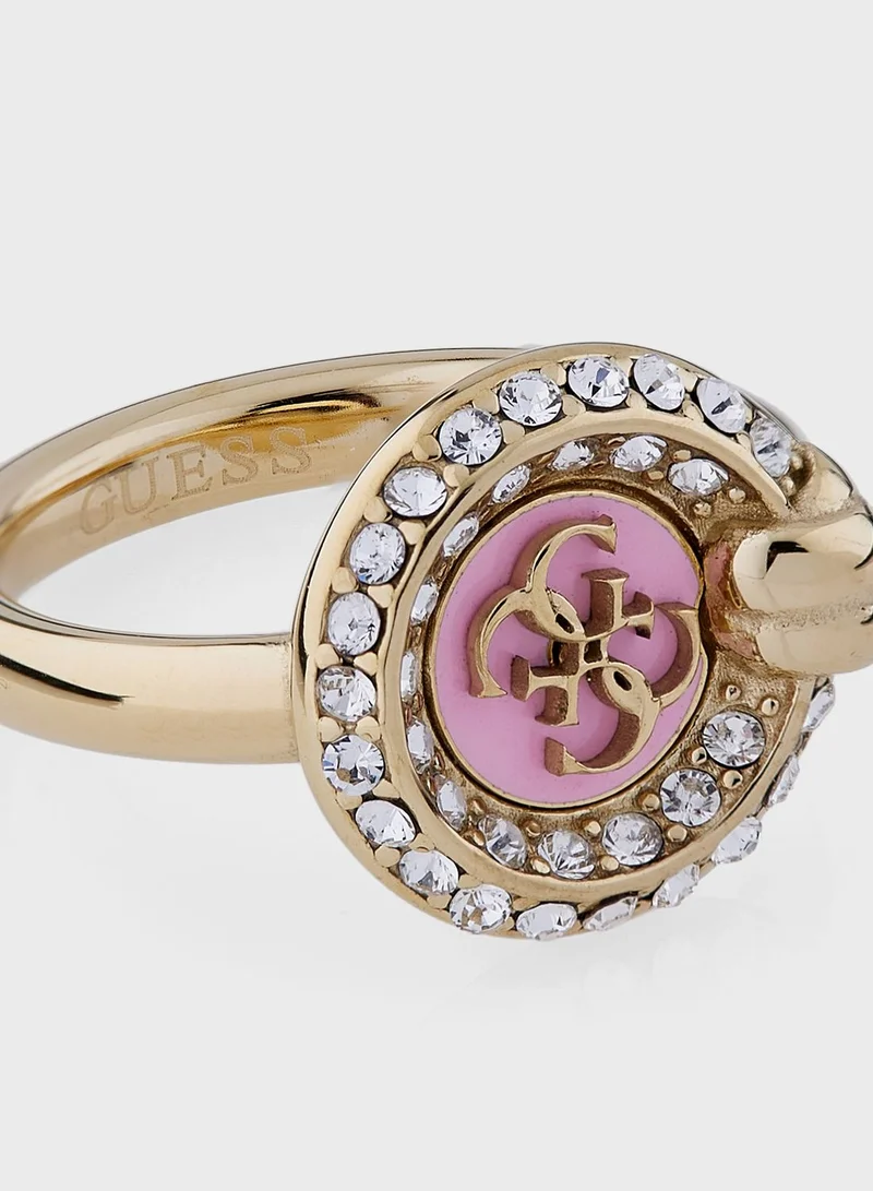 GUESS Round Solitaire Ring