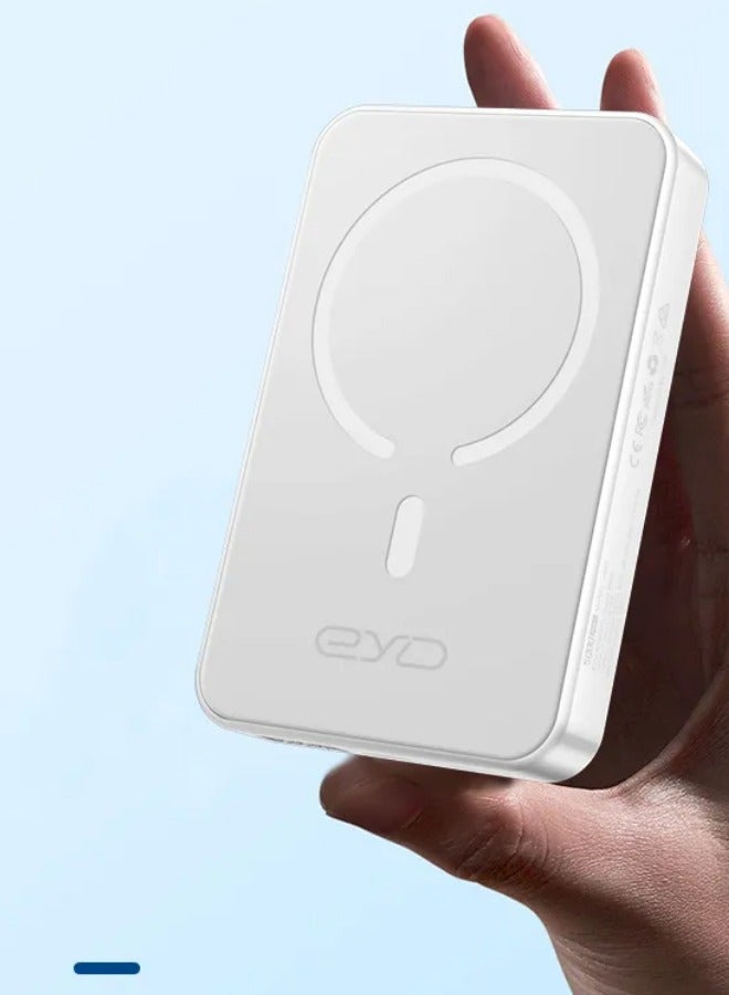 AOLON 5000 mAh Foldable Magnetic Wireless Power Bank Portable Charger 22.5W (white) - Image 1