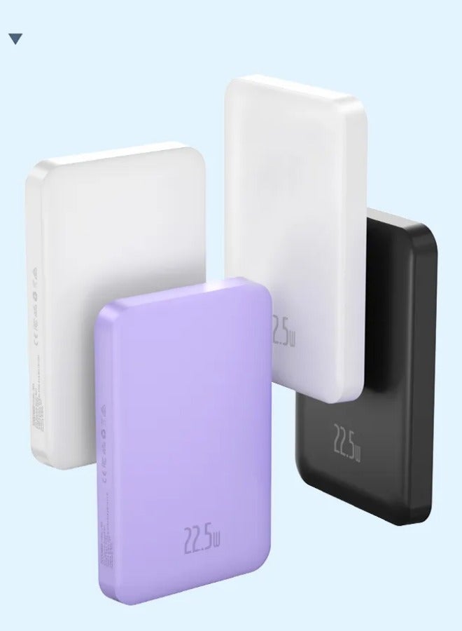 AOLON 5000 mAh Foldable Magnetic Wireless Power Bank Portable Charger 22.5W (white) - Image 3