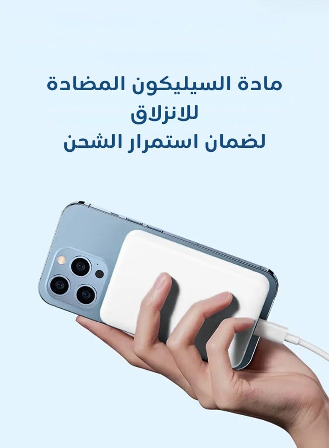 AOLON 5000 mAh Foldable Magnetic Wireless Power Bank Portable Charger 22.5W (white) - Image 4