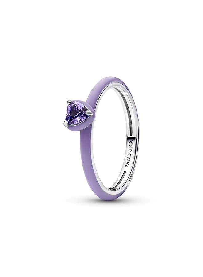 PANDORA Purple Chakra Heart Ring - Image 2