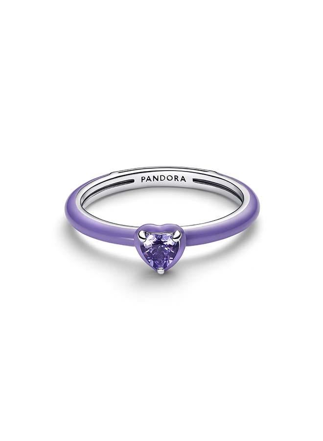 PANDORA Purple Chakra Heart Ring - Image 1