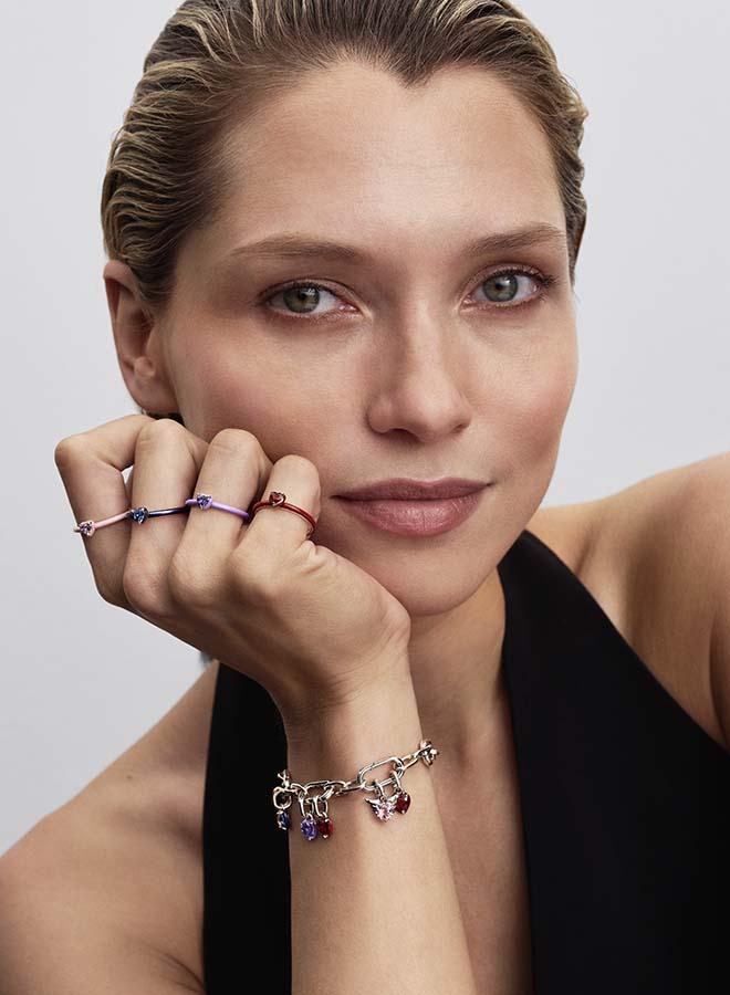 PANDORA Purple Chakra Heart Ring - Image 4