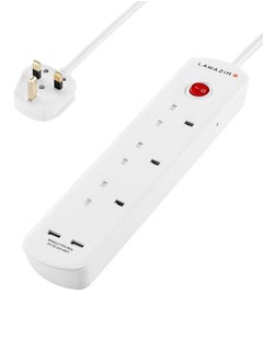 3 Sockets - 5 Meters - With On/Off Button & 2 USB Port
