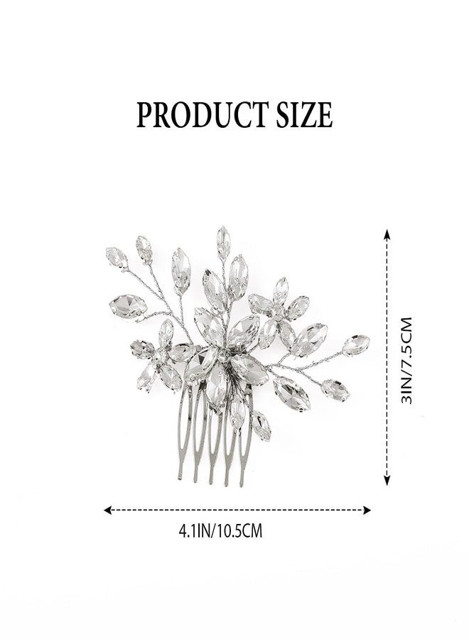 Latious Silver Wedding Crystal Hair Comb Rhinestone Bridal Hair Pieces Vintage Hair Clip for Women and Girls - Image 5