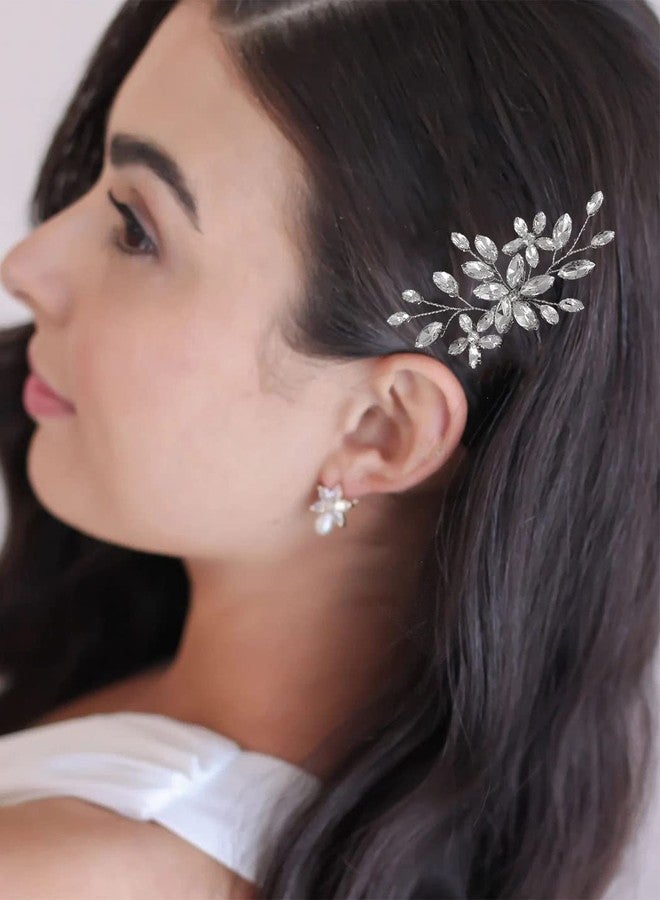 Latious Silver Wedding Crystal Hair Comb Rhinestone Bridal Hair Pieces Vintage Hair Clip for Women and Girls - Image 2