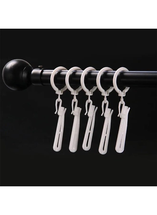 40 Pack Curtain Hooks Drapes Hanger Adjustable Shorten Hanging Hook Pinch Pleat Clip Holder Pleater Drapery Prong Pin for Window Door Shower Curtains Rod Ring Pleated Ratchet System - Image 4