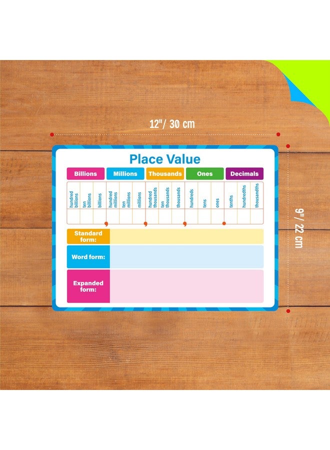سبرايت جرو 8 مجموعات من السبورة البيضاء لقيمة المكان، بطاقة قابلة للمسح الجاف على الوجهين، لوحة بيضاء لتعلم الرياضيات للأطفال والطلاب والفصول الدراسية والمنزل (كل منها يبلغ مقاسها 12 بوصة × 9 بوصة) - Image 3