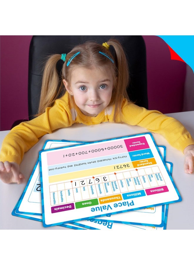 سبرايت جرو 8 مجموعات من السبورة البيضاء لقيمة المكان، بطاقة قابلة للمسح الجاف على الوجهين، لوحة بيضاء لتعلم الرياضيات للأطفال والطلاب والفصول الدراسية والمنزل (كل منها يبلغ مقاسها 12 بوصة × 9 بوصة) - Image 5