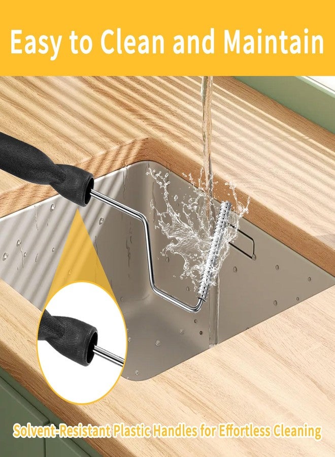 يافيجي مجموعة أسطوانة الألياف الزجاجية YAFIYGI، أداة مجداف الفقاعات، رأس ألومنيوم للقالب، مجموعة راتنج مركب إيبوكسي، أسطوانة طلاء سوداء لألواح الألياف الزجاجية، حوض استحمام، حوض استحمام، إصلاح القوارب، 3 بوصات - Image 5