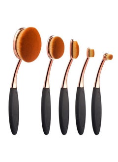 Yoseng Oval Foundation Brush 5 Pcs Toothbrush Makeup Brushes Fast Flawless Application Liquid Cream Powder Foundation  - Image 1