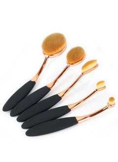 Yoseng Oval Foundation Brush 5 Pcs Toothbrush Makeup Brushes Fast Flawless Application Liquid Cream Powder Foundation  - Image 4