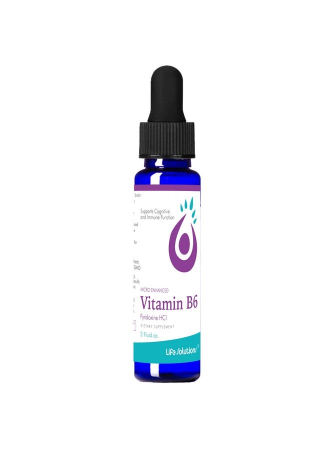 Life Solutions Vitamin B6 Pyridoxine HCI - B Vitamins Supplement, B6 Vitamins 25mg,- Essential B6 Supplement for Metabolism, Energy, and Nervous System Support 2oz Liquid Dropper - Image 1