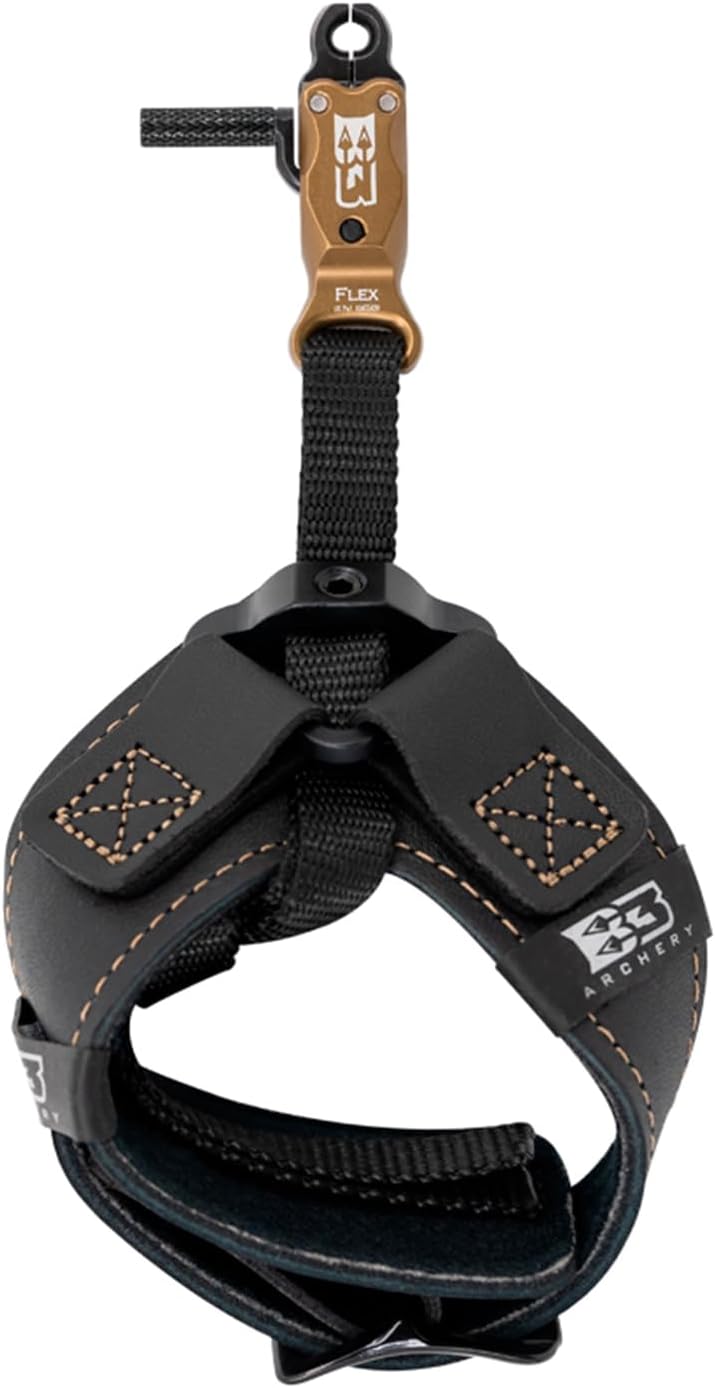 B3 Archery Alpha Double-Caliper Wrist Strap Archery Compound Bow Arrow Release Aid Trigger w/Adjustable Trigger Travel, Roller-Sear Double Stainless Steel Jaws, for Bowstring & String Loop Use - Image 1