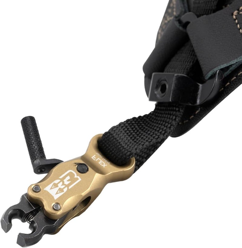B3 Archery Alpha Double-Caliper Wrist Strap Archery Compound Bow Arrow Release Aid Trigger w/Adjustable Trigger Travel, Roller-Sear Double Stainless Steel Jaws, for Bowstring & String Loop Use - Image 4