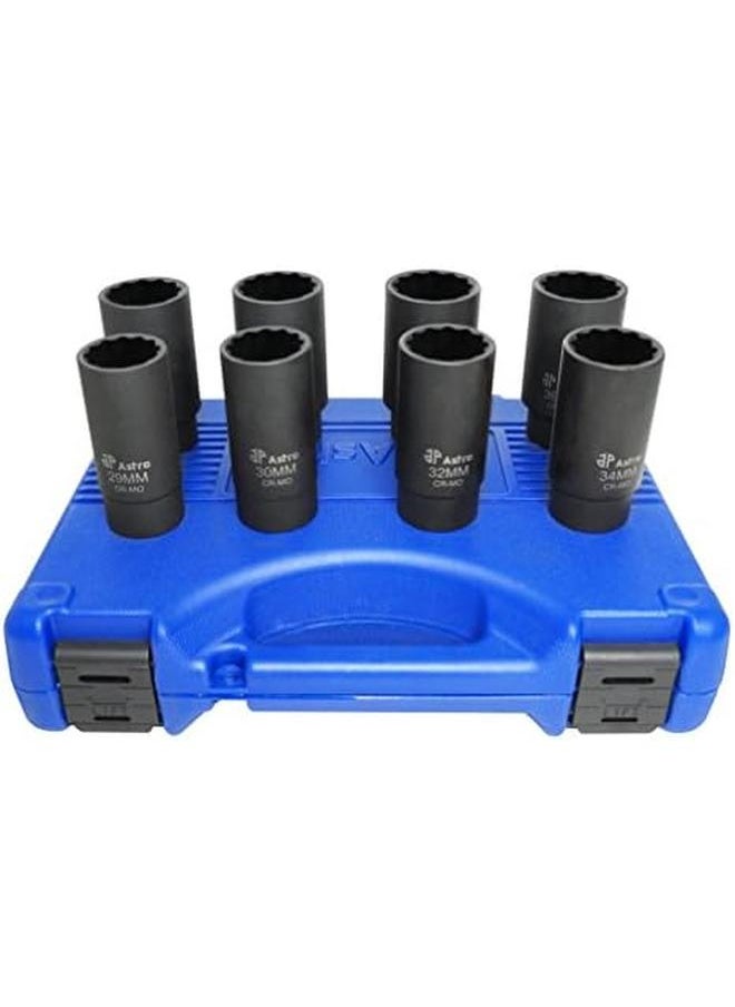 Astro Pneumatic Tool - 78868 12 Point Axle Nut Socket Set 8 Piece - Image 1