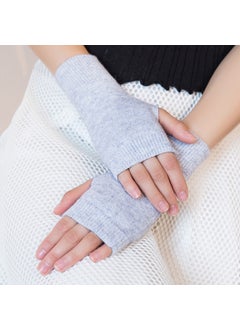 Generic Unisex Wool Fingerless Gloves Knitted Warm Autumn Winter Red 