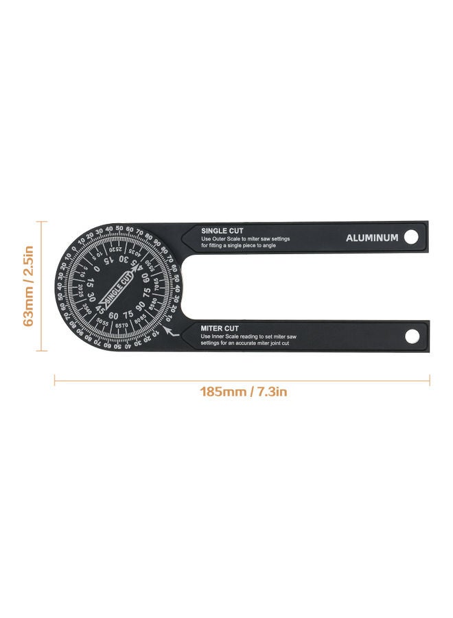 Aluminum Alloy Miter Saws Protractor Black - Image 5