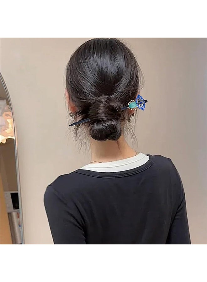 Photon 4 Pcs Chinese Hair Sticks Vintage, Wooden Hair Pin, Vintage Hair Accessories for Long Hair Women - Image 5