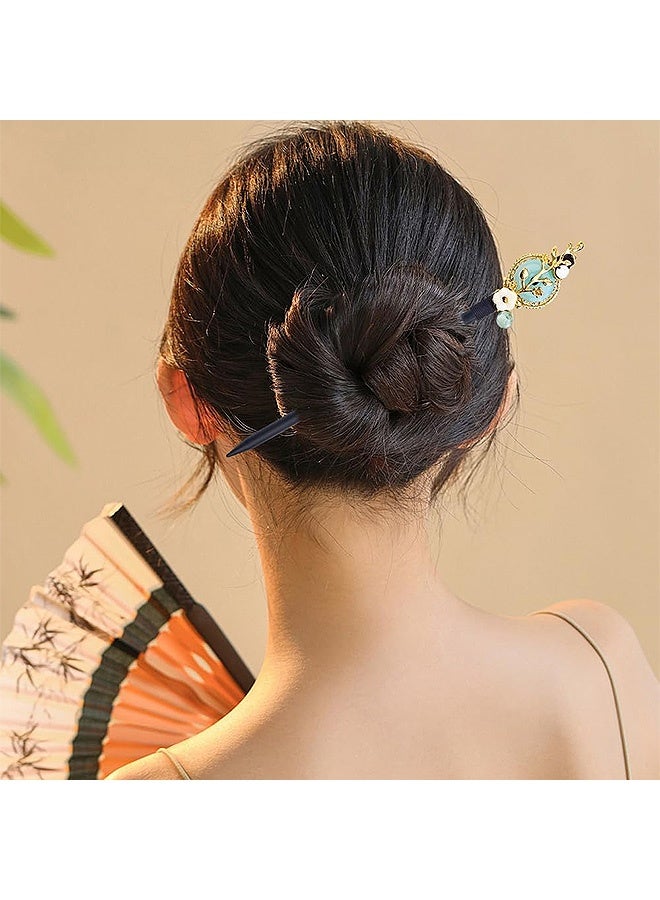 Photon 4 Pcs Chinese Hair Sticks Vintage, Wooden Hair Pin, Vintage Hair Accessories for Long Hair Women - Image 3