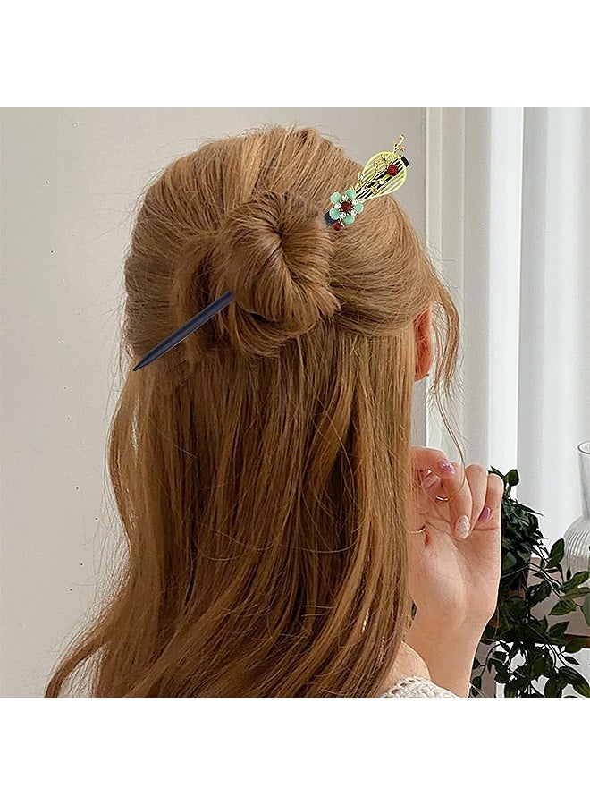 Photon 4 Pcs Chinese Hair Sticks Vintage, Wooden Hair Pin, Vintage Hair Accessories for Long Hair Women - Image 4