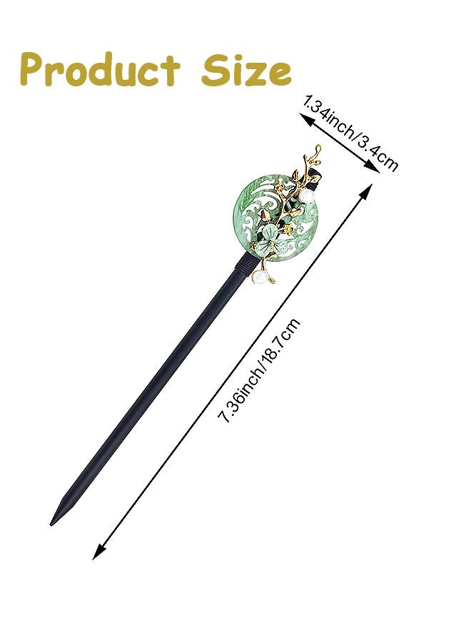 Photon 4 Pcs Chinese Hair Sticks Vintage, Wooden Hair Pin, Vintage Hair Accessories for Long Hair Women - Image 2