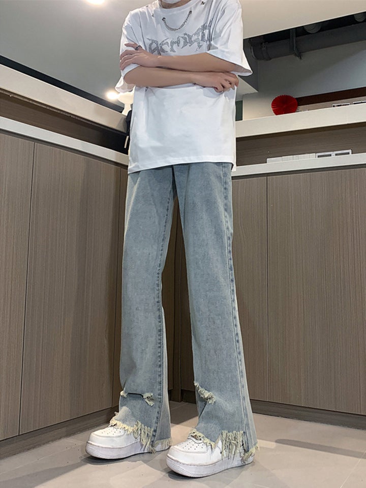 Unisex Classic Denim Jeans Loose Fit Daily Outdoor Wear - Image 1