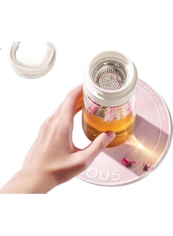 Supor Portable Tritan Plastic Cup, Tea Infuser Mug, Simple Student Travel Cup, Kcp56Lw10 - Image 3