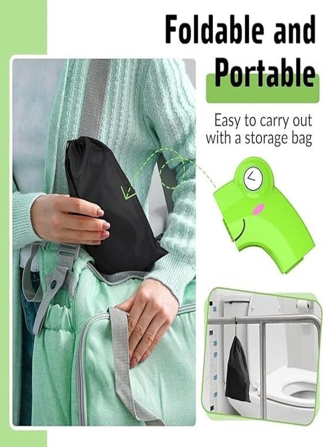 COOFANDY Foldable Baby Toilet Seat for 2-5 Years, Foldable Western Potty Trainer Cover,Toddler Potty Seat for Toilet, Travel Portable Reusable Kids Toddlers Boys Girls, Carry Bag (Green) - Image 3