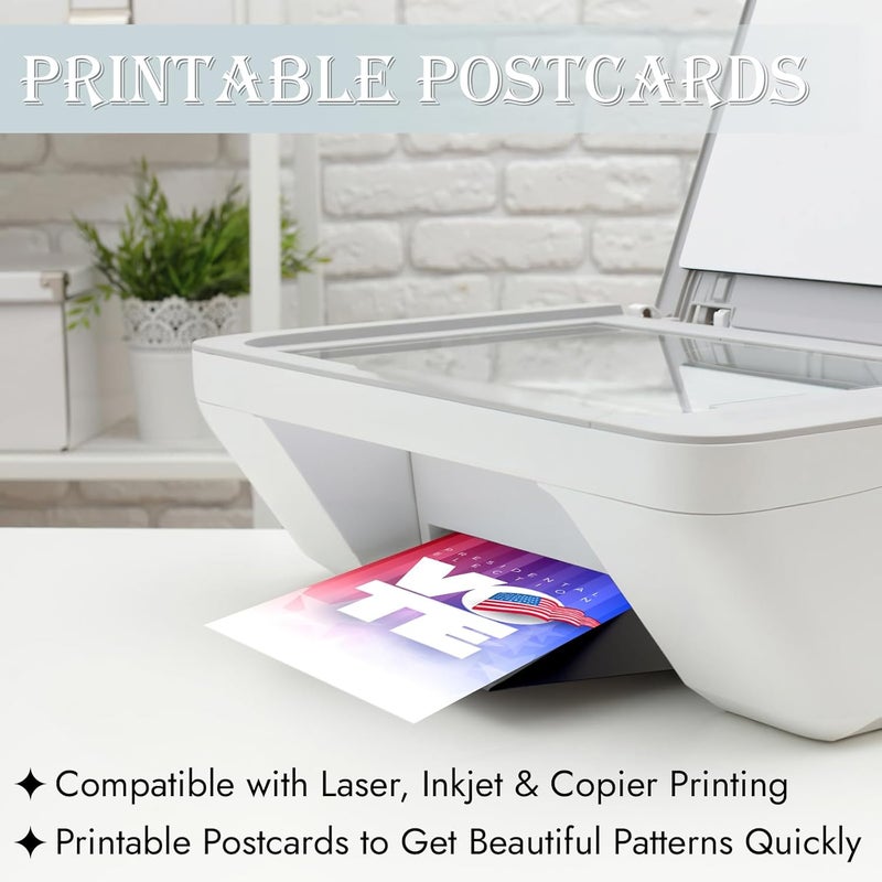 Coidea Blank Postcards for Mailing, 80 Post Cards for Mailing, 300 GSM White 4 x 6 inches Cardstock Paper Mailable Printable Postcards Bulk for Birthday, Thank You, Business Postcards - Image 3