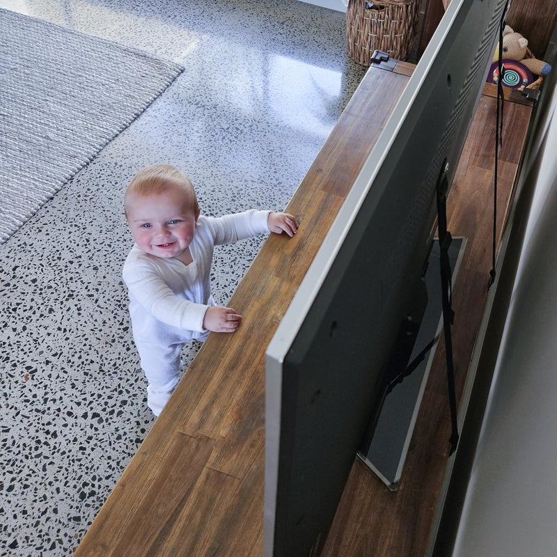 دريم بيبي Dreambaby Flat Screen TV Saver Child Safety Straps - Anti-Tip Furniture Security Anchors - Adjustable Strap - Black - Model L860 - Image 4