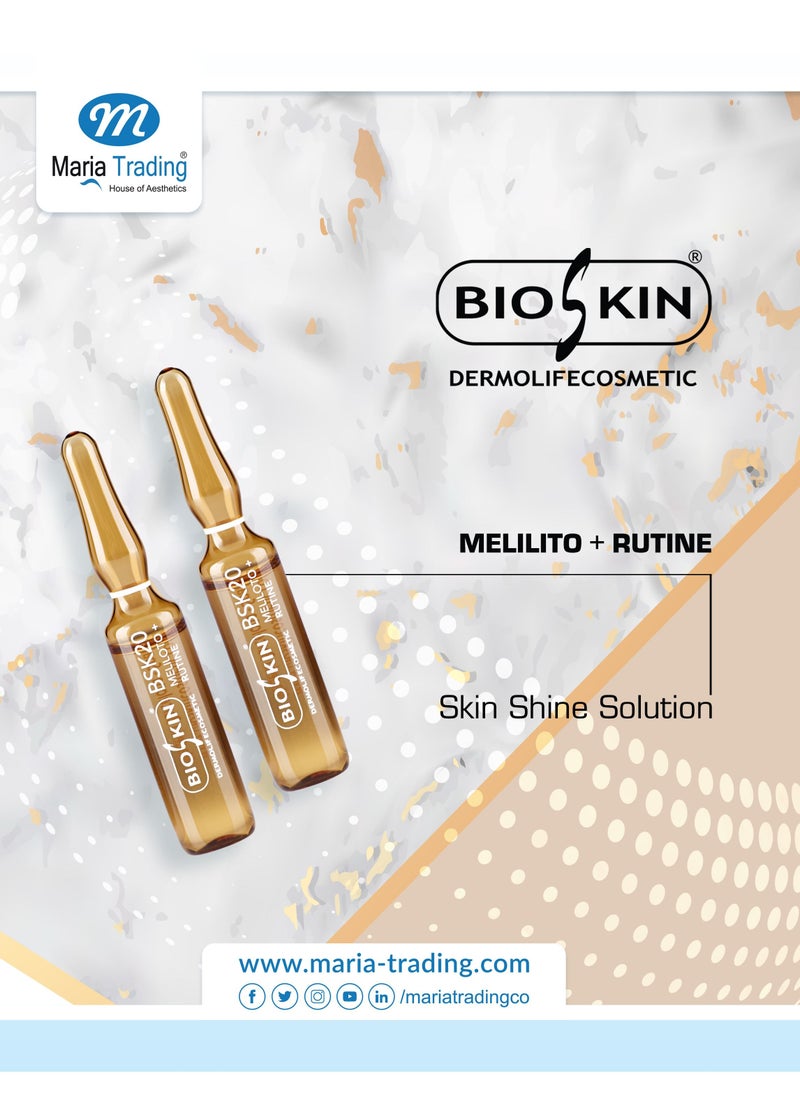 Bioskin - BSK20 MELILOTO + RUTINA Drainage Skin solution 10 Amp. x 5 mL - Image 1