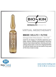 Bioskin BSK20 MELILOTO + RUTINA Drainage Skin solution 10 Amp. x 5 mL  - Image 3