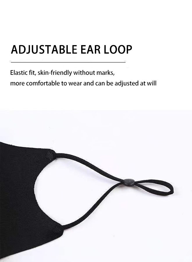 10 Pieces Reusable, Summer Ice Silk Mask, Breathable Cloth Cotton Mask Set, Fabric Mask Dustproof - Image 3