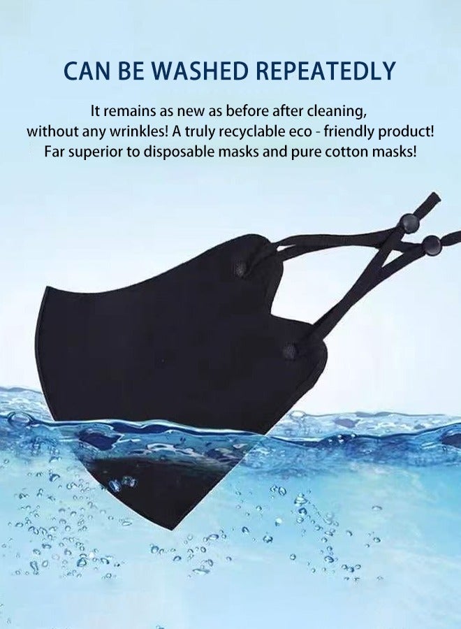 10 Pieces Reusable, Summer Ice Silk Mask, Breathable Cloth Cotton Mask Set, Fabric Mask Dustproof - Image 4