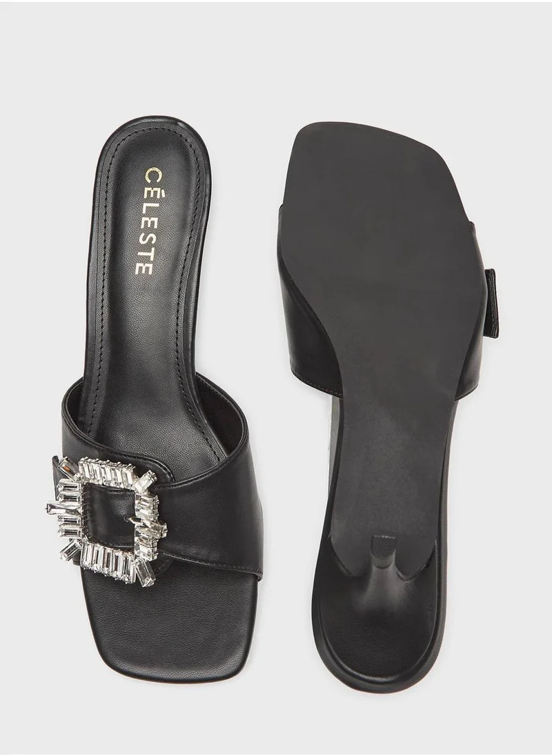 Celeste Single Strap Mid Heel Sandals