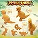 RoundFunny 5 Pcs Plush Dinosaur Nugget Pillow Set 16 Inch Large Stuffed Dinosaur with 4 Plush Babies in Zippered Belly Soft Dino Pillow Gifts for Birthday Collection Party Decors - Image 4